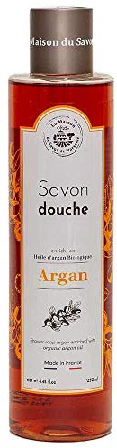 Savon de Marseille - French Shower Gel - Argan Oil Body Wash - Moisturising Shower Gel with Organic Olive Oil - Suitable for All Skin Types - 250ml Bottle