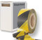 Absperrband in Gelb/Schwarz mit und ohne Karton 75mm 500m (mit Karton, 35µ)