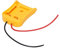 Adaptateur de batterie avec trous de fixation pour connecteurs d'alimentation série 20V 18V DCB (jaune)