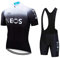 Maglia Ciclismo Uomo Manica Corta, Abbigliamento Sportivo Da Ciclismo Con Pantaloni Ciclismo Salopette Asciugatura Rapida Per MTB Ciclista Completo Ciclismo Squadre (Bianco Nero,M)
