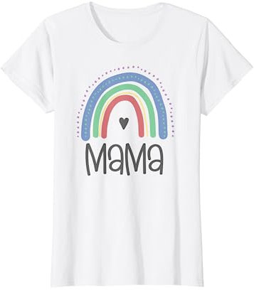 Cute Mama Mini assorti mère fille pastel arc-en-ciel T-Shirt
