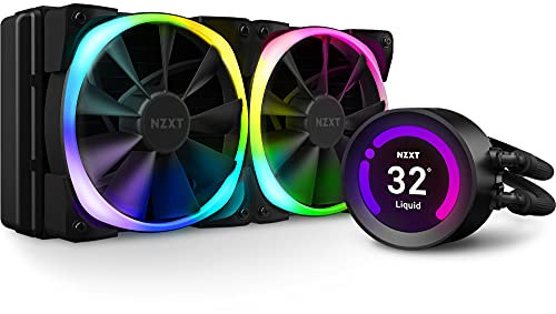 NZXT Kraken Z53 RGB 240mm - RL-KRZ53-R1 - AIO RGB CPU Liquid Cooler - Customizable LCD Display - Improved Pump - RGB Connector - Aer RGB 2 120mm Radiator Fans (2 Included)