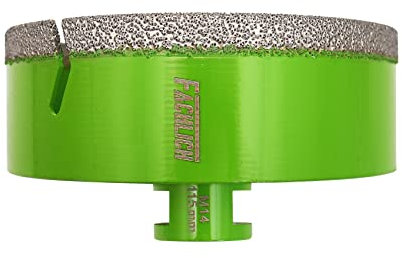 FACHLICH Diamond Core Drill Bit - 115mm Tile Hole Saw Porcelain Drill Bit with M14 Thread for Porcelain Tile Granite Marble Masonry Brick