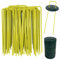 AGAKY Picchetti Telo Pacciamatura, 40 Picchetti in Acciaio Giallo e 40 Rondelle, Chiodi per Prato Sintetico, Picchetti Giardino, Picchetti per Erba, Irrigazione, Rete, Serra, 150 x 25 mm, Ø 2,8 mm