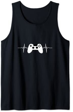 Joystick Heartbeat Chart für lustige Gamer Tank Top