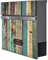 banjado® Briefkasten personalisiert Anthrazit mit Motiv Bunte Bretterwand/Briefkasten mit Zeitungsfach 37x37x10,5 cm/Postkasten A4 Einwurf inkl. Montagematerial & 2 Schlüsseln