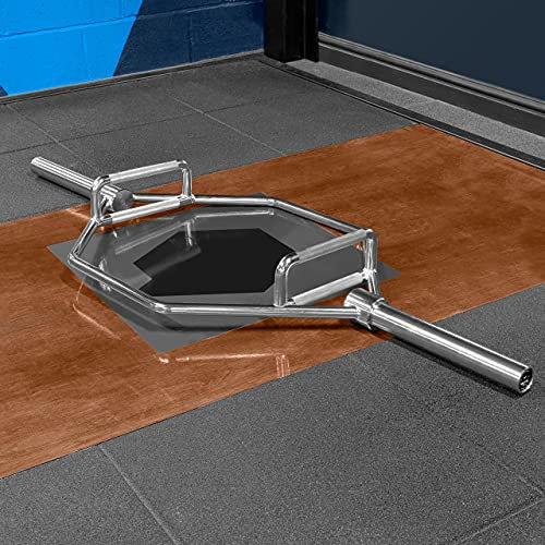 METIS 50 mm Olympische Hexagon Hantelstange | Trap Bar (Hantelstange + Paar 20 kg Hantelscheiben)