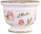 Chic Antique Kanne Krug Vase Blumentopf Übertopf Étel mit Blumenmuster antique Creme versch. größen Design (Übertopf 65067119 H16,5xØ20cm)