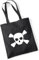 Huuraa Jutebeutel Pirat Totenschädel Geschenk 10 Liter Black Baumwolle Pirat Präsent