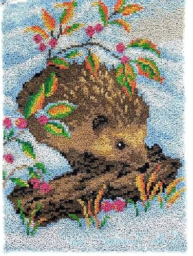 Latch Hook Rug Kits, DIY Latch Hook Rug, Home Carpet Rug Making Canvas Kits, DIY Crochet Kits Embroidery Kits Needlework Crafts for Home Decor, Latch Hook Kits for Beginners Kids Adults, 50 X 38 cm