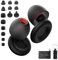 NC02 Tapones para los oídos de silicona suave reutilizables para dormir, ronquidos, conciertos, estudiar, sensibilidad al ruido NRR de 24 y 27 dB con cancelación de ruido, 4 pares