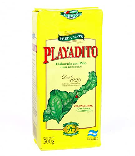 Yerba Mate Playadito. Confezione da 1/2 chilogrammo. Tè in foglie sfuse con steli per infusione