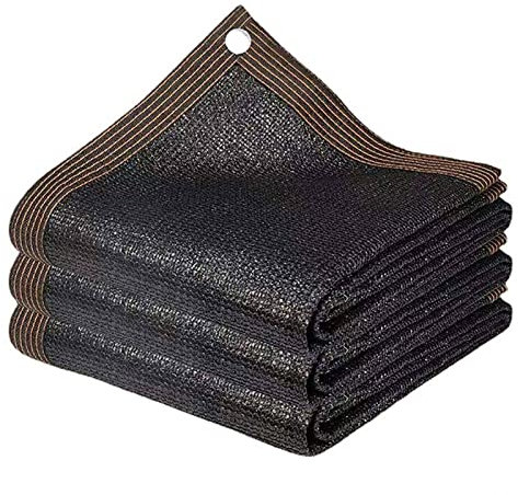 Voile d'ombrage Filet d'ombrage Filet Ombrage, Shade Net Perméable À l'eau,pour L'extérieur Résistant 90% Aux UV, pour Couvert Végétal, Serre, étable ou Chenil Noir,8x10m