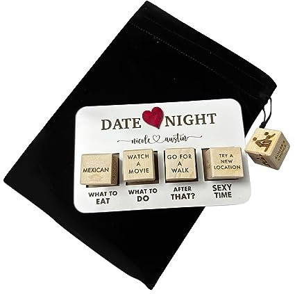 Date Night, Paar Entscheidungswürfel, Romantisches Holzpaar, Date Night Idee