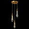 ZenithBeam Küchenleuchten, Deckenleuchte, dimmbar, LED, modern, Gold, Pendelleuchte, Mini-Tropfen-Kristall-Pendelleuchte für Kücheninsel, Schlafzimmer, Flur, Eingangsbereich (3-flammig)
