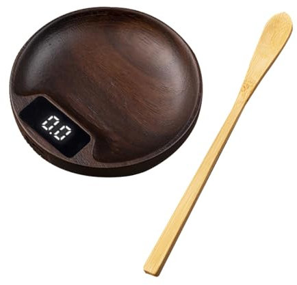 MagiDeal Balance à thé électronique en Bois, Professionnelle, Portable, Mesure de Bijoux, Balance numérique Multifonction, Mini Balance pour la Maison et Le, Un