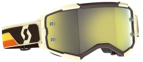 SCOTT Fury MX Goggle Cross/MTB Brille beige/braun/gelb Chrom Works