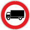 Pubblimania Accès interdit Camions signalisation routière panneau en aluminium composite rond épais 3 mm pour extérieur Ø 30 (Accès interdit Camions)