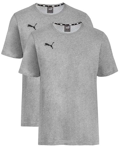 PUMA T-Shirt 2er Pack Doppelpack - Grey - Gr. M