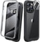 Diaclara for iPhone 15 Pro Max Case, Full Body Rugged Case with Built-in Touch Sensitive Anti-Scratch Screen Protector + Glass Camera Lens Protector for iPhone 15 Pro Max 6.7 (Black)