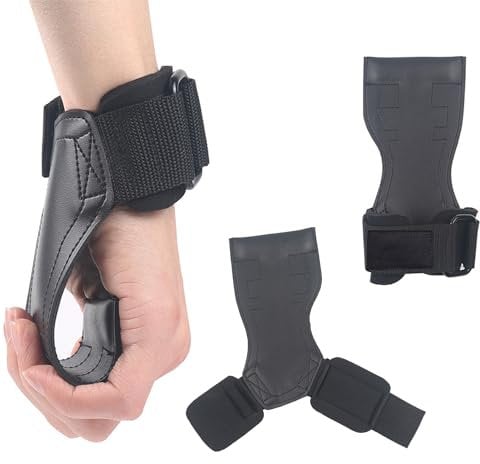 Lifting Straps Weightlifting Gloves with Hooks Non-Slip Rubber Coating Gym Straps Weight Lifting Heavy Duty Premium Gymnastics Grip Wrist Straps for Pull Push Exercises Deadlifts Chin Pull Up