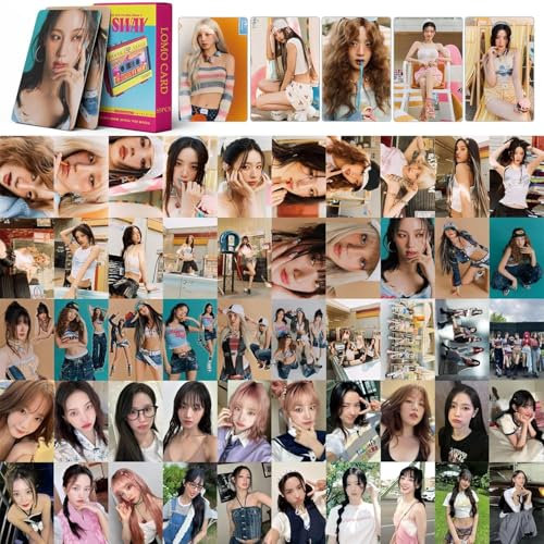 55 Stück (G) I-DLE Fotokarten I Sway Neues Album Photocards (G) I-DLE Mini Poster Cards Photocards Geschenk für Fans Mädchen (IS)