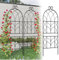 YAVYAV Treillis Mural De Jardin en Fer Forgé, Support pour Plantes Grimpantes, 150 X 51 Cm/200 X 51 Cm, Design Classique, pour Jardins, Serres, Cour(Black,200 x 51cm)