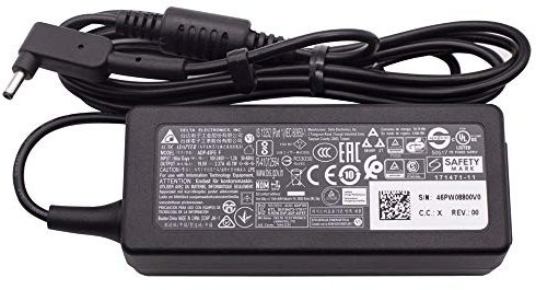 Genuine Delta 19V 2.37A 45W Laptop Charger for Acer Notebook Computer PC Power Cord Supply Lead AC Adapter PSU Swift Chromebook Aspire Spin Travelmate Series Pin Connector 3.0 x 1.1mm
