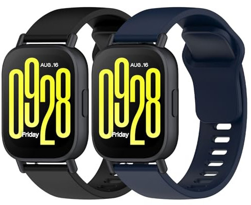 MIJOBS 2 Pièces Bracelets Compatible avec Redmi Watch 5 Active, Sport Bracelet Etanche en Silicone, Bracelet de Remplacement