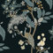 Fiula Papier peint autocollant à décoller et à coller - Papier peint floral - Papier peint décoratif en vinyle imperméable pour chambre à coucher, salon - Noir et jaune - 41 cm x 6 m
