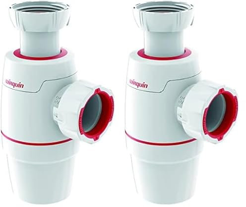 Wirquin 30723194 Siphon lavabo Néo D32 zéro fuite, blanc (Lot de 2)