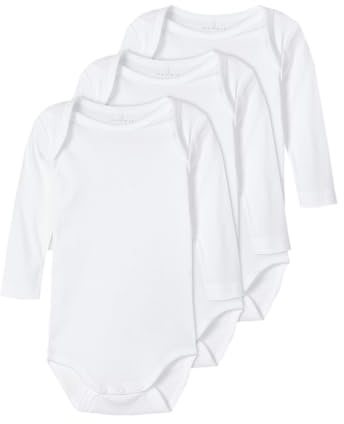 NAME IT Unisex Nbnbody 3p Ls Solid Noos Nbnbody 3P Ls Solid Noos (1er Pack)