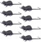 FDGGT Souris Simulées Noires, 8 Pièces, Modèles De Souris en Plastique, Jouets, Décoration De Table, Accessoires De Parodie