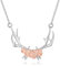 ONEFINITY Geweih Kette 925 Sterling Silber Hirschgeweih Anhänger Kette Geweih Schmuck Valentinstag Geschenke für Damen