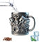 Gonggi V8 Engines Stainless Steel Cup, Durable Stainless Steel Mug, Realistic Engine Shaped Coffee Mug, Creative Car Engines Design Gift for Racing Enthusiast Car Fans