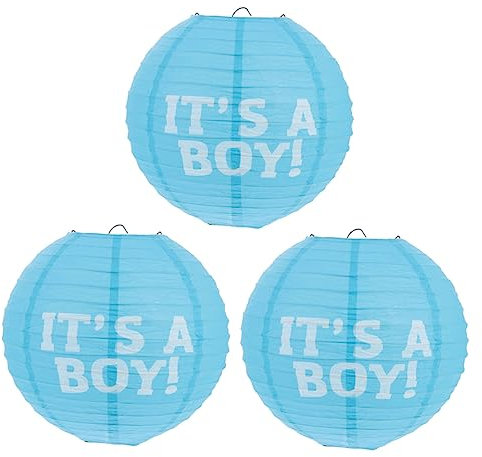 NUOBESTY 3Piezas Faroles Para Fiesta De Revelación De Género Decoración Para Celebraciones Para Cumpleaños