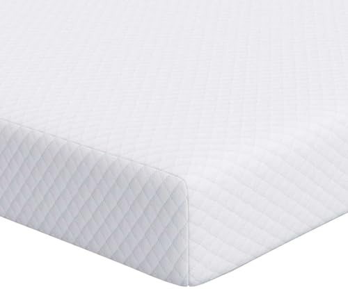 vidaXL Mattress Cover 80 x 200 cm White Breathable Polyester Double Layer Hypoallergenic with Memory Foam Padding Optimal Comfort for Sleep, Bedding Accessory, Finished