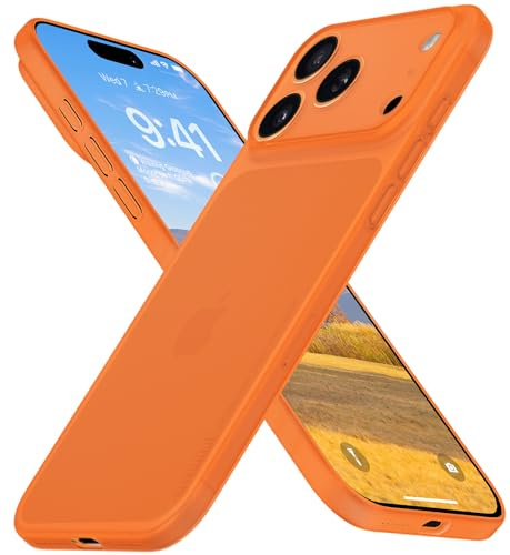 memumi 0.3mm Ultra Slim Case for iPhone 17 Pro Max, Matte Finish Case with Full Camera Protection, Anti-Scratch and Fingerprint Resistant Cover, Support Wireless Charging