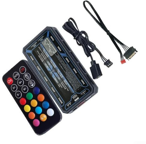 SMZhomeone Hub RGB per PC Case Ventole con 6-Pin ARGB Interfaccia 10+2 Fan/LED Headers Musica Telecomando Senza Fili Per FAI DA TE Gaming Build (non collegato)