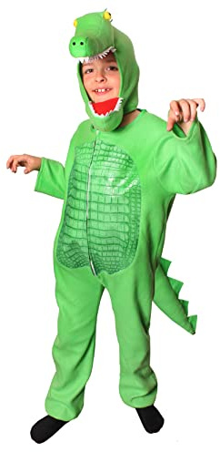 Tick Tock Crocodile Fancy Dress - Kids' Small Crocodile Costume + Separate Hood for World Book Day & TV/Movie Character