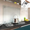 Melko®, parete da cucina in vetro, paraschizzi per piano cottura, vetro di sicurezza ESG da 6 mm, lasta in vetro conmateriale di fissaggio, Vetro trasparente, trasparente, 120 x 60 cm