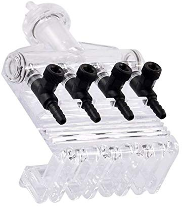 COMOK 4-Way Aquarium Air Check Flow Control Swtich Gang Valve