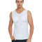 Lulu Hommes Faux Muscle Pectoral Simulation sous-vêtements Fitness Invisible Chemise Col V (Color : White, Size : L)