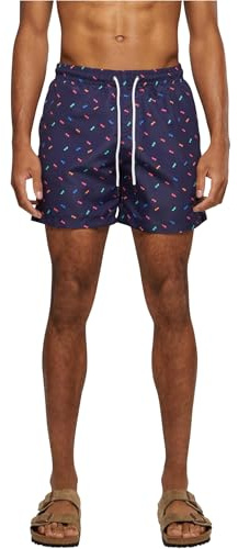 Urban Classics Herren Swim Shorts – Schnelltrocknende Badehose mit Innenslip und Taschen für Strand Pool Urlaub und sportliche Aktivitäten,Sunglasses AOP,L