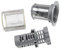 vhbw Filtre (3-parties) remplacement pour Bosch/Siemens 00492046, 00427903 pour lave vaisselle - Filtre de lave vaisselle, 9cm, gris/argenté