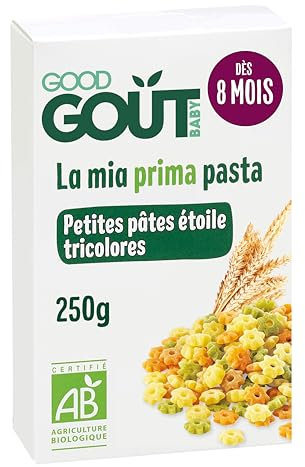 GOOD GOÛT - Petites Pâtes Étoiles Tricolores - Dès 8 Mois - Fondantes - Fabriquées En Italie - Cuisson 11 Min - 250g