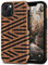 Tasikar Handyhülle Kompatibel mit iPhone 13 mini Hülle, Lede und Holz Hybrid Case Kompatibel für iPhone 13 mini 5,4-Zoll 2021 (Leder & Holz)