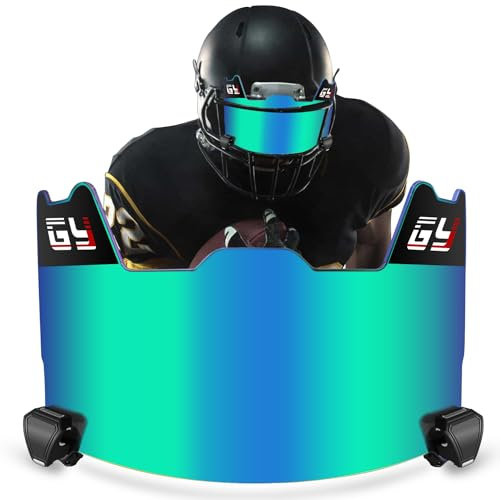 GY Football Visor Professional Football Helmet Visor for Youth & Adult Helmets, Revo Green