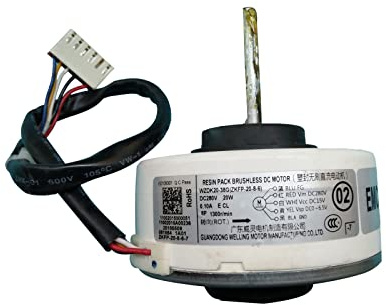 XHSESA Motor de aire acondicionado de 20 W WZDK20-38G (ZKFP-20-8-6), motor de ventilador CC sin escobillas OEM