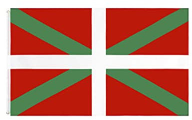 Stormflag Drapeau basque 90 x 150 cm en polyester avec deux œillets et double couture